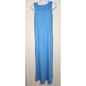 See You Monday Juniors Blue Sleeveless Maxi Tank Sheath Dress Size Large NWT